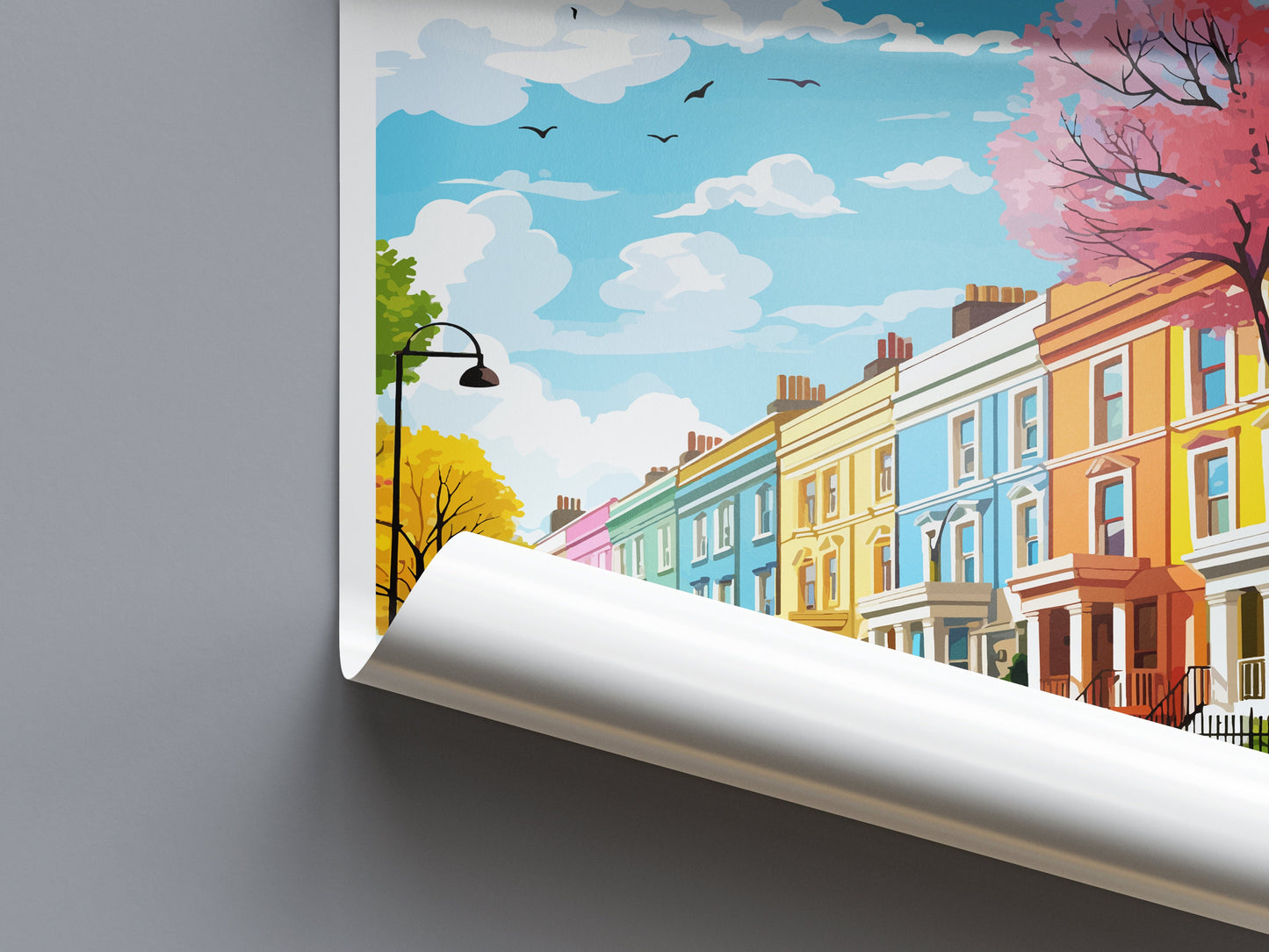 Notting Hill Travel Print Wall Art Notting Hill Wall Hanging Home Décor London Gift Art Lovers Notting Hill Art Lover Gift London