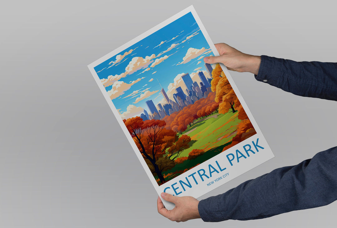 Central Park Travel Print Wall Art Central Park Wall Hanging Home Décor Central Park Gift Art Lovers New York State Art Gift Lover Print