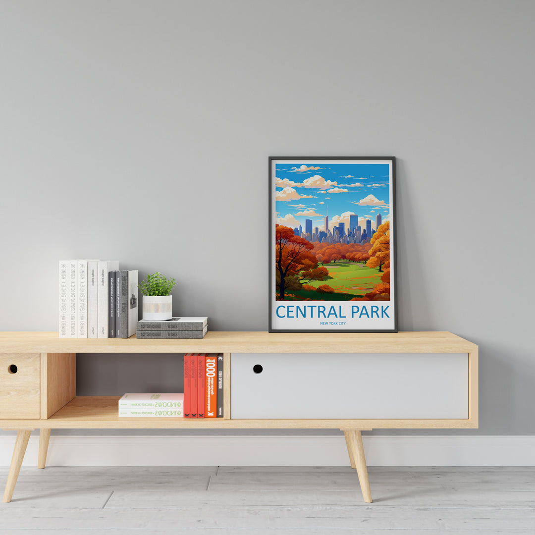 Central Park Travel Print Wall Art Central Park Wall Hanging Home Décor Central Park Gift Art Lovers New York State Art Gift Lover Print