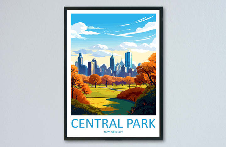 Central Park Travel Print Wall Art Central Park Wall Hanging Home Décor Central Park Gift Art Lovers New York State Art Gift Lover Print