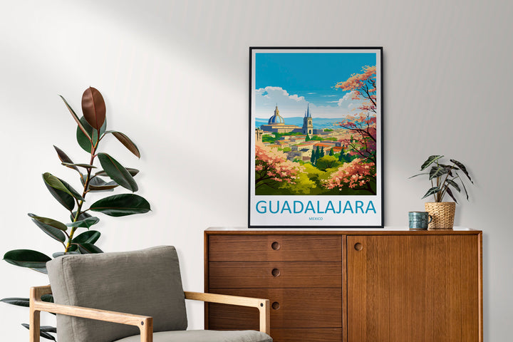 Guadalajara Travel Print Wall Art Guadalajara Wall Hanging Home Decoration Guadalajara Gift Art Lovers Wall Art Print Art Guadalajara Decor