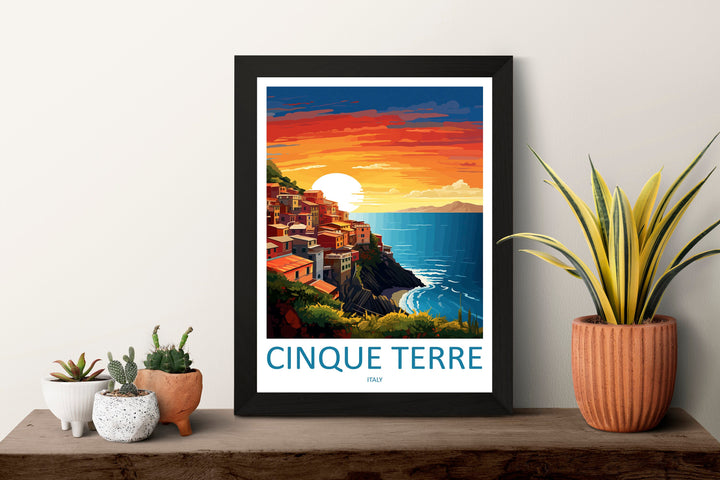 Cinque Terre Travel Print Wall Art Cinque Terre Italy Wall Hanging Home Decoration Cinque Terre Gift Art Lovers Wall Art Print Patmos Italy