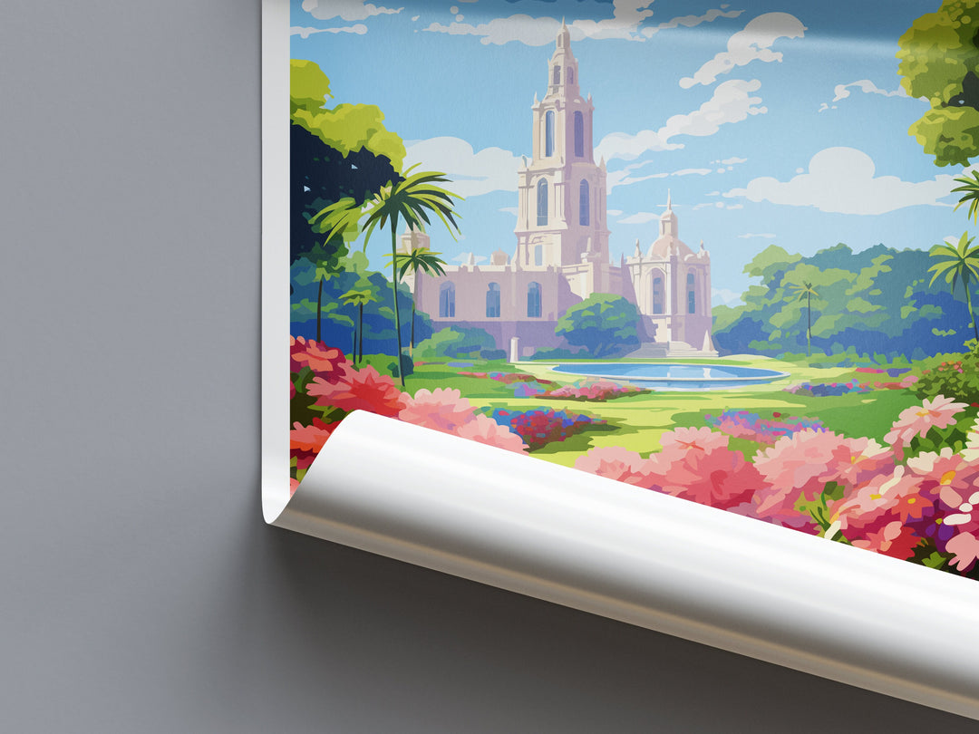 Balboa Park Travel Print Wall Art Balboa Park Wall Hanging Home Décor Balboa Park Gift Art Lovers California Art Lover Gift