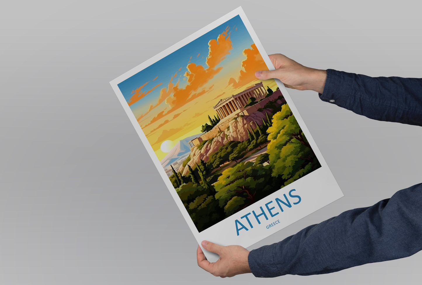 Athens Travel Print Wall Art Athens Greece Wall Hanging Home Decoration Athens Gift Art Lovers Wall Art Print Athens Greece Wall Poster Art