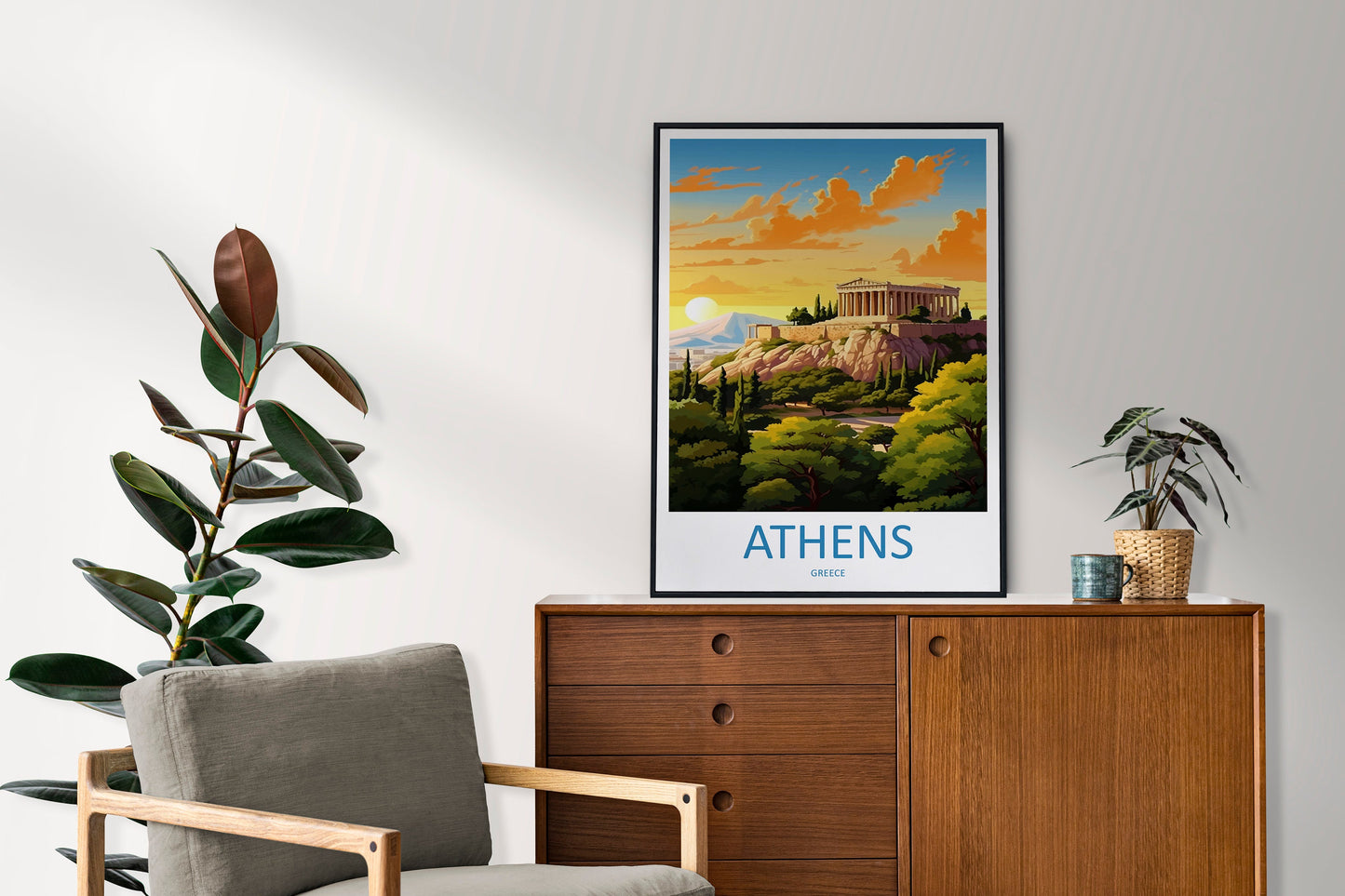 Athens Travel Print Wall Art Athens Greece Wall Hanging Home Decoration Athens Gift Art Lovers Wall Art Print Athens Greece Wall Poster Art