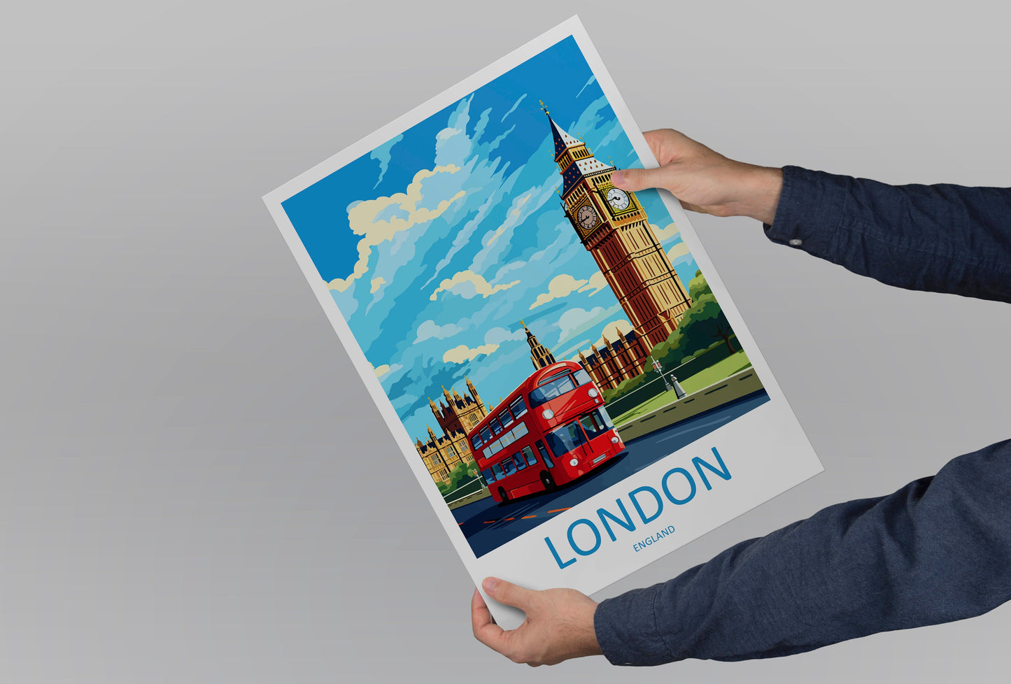 London Travel Print Wall Art London Wall Hanging Home Décor London Gift Art Lovers England Art Lover Gift London Travel Gift