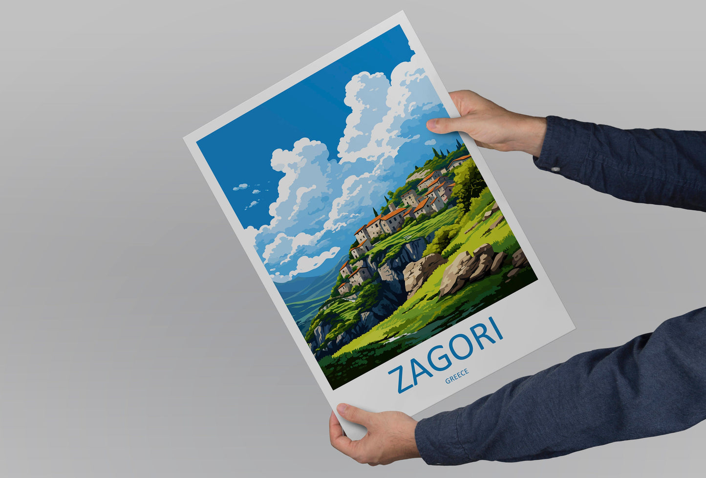 Zagori Travel Print Wall Art Zagori Greece Wall Hanging Home Decoration Zagori Gift Art Lovers Wall Art Print Zagori Greece Wall Poster Art