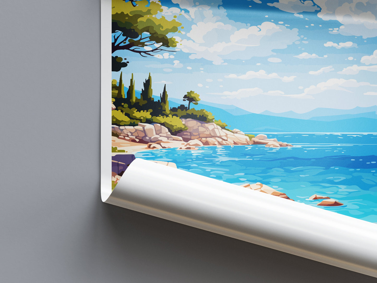 Thassos Travel Print Wall Art Thassos Greece Wall Hanging Home Decoration Thassos Gift Art Lovers Wall Art Print Thassos Greece Wall Art