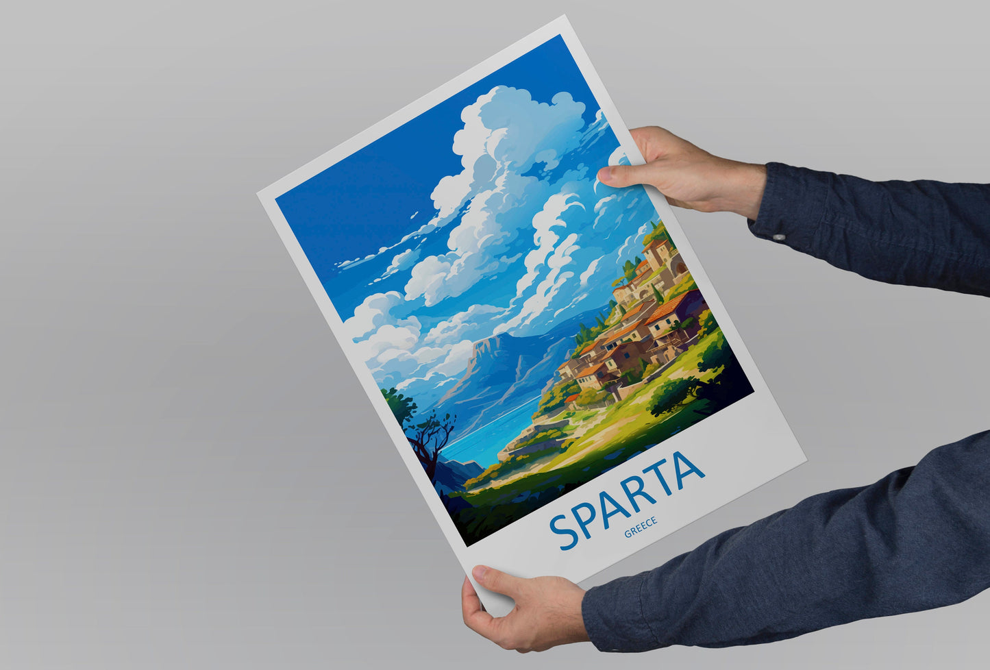 Sparta Travel Print Wall Art Sparta Greece Wall Hanging Home Decoration Sparta Gift Art Lovers Wall Art Print Sparta Greece Wall Art