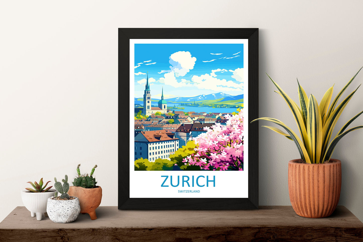 Zurich Travel Print Wall Art Zurich Wall Hanging Home Décor Zurich Gift Art Lovers Switzerland Art Lover Gift Zurich Travel Art