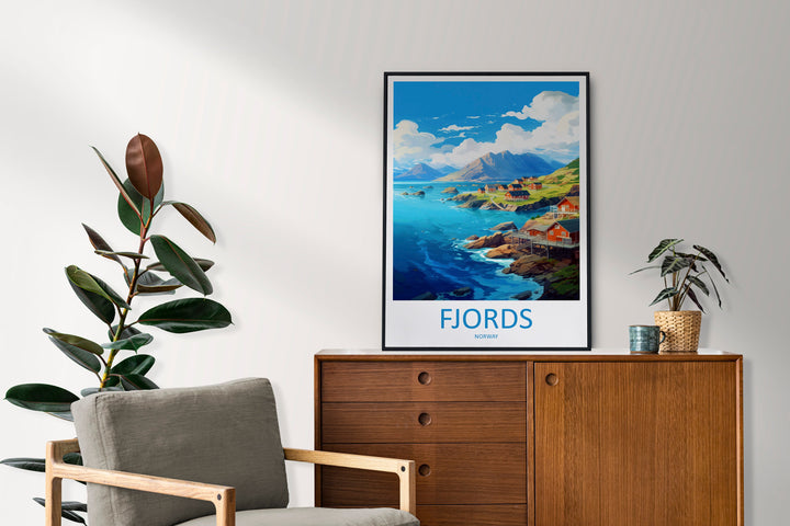 The Fjords Travel Print The Fjords Norway Home Décor The Fjords Art Print Norwegian Mountains Room Print For Scandinavian Mountains Gift Art