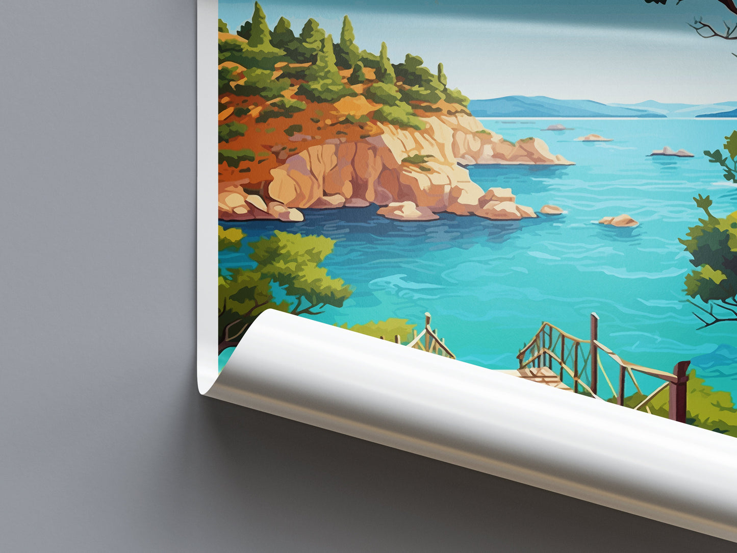 Cameo Island Travel Print Wall Art Cameo Island Wall Hanging Home Decor Cameo Island Gift Art Lovers Wall Art Print Athens Greece