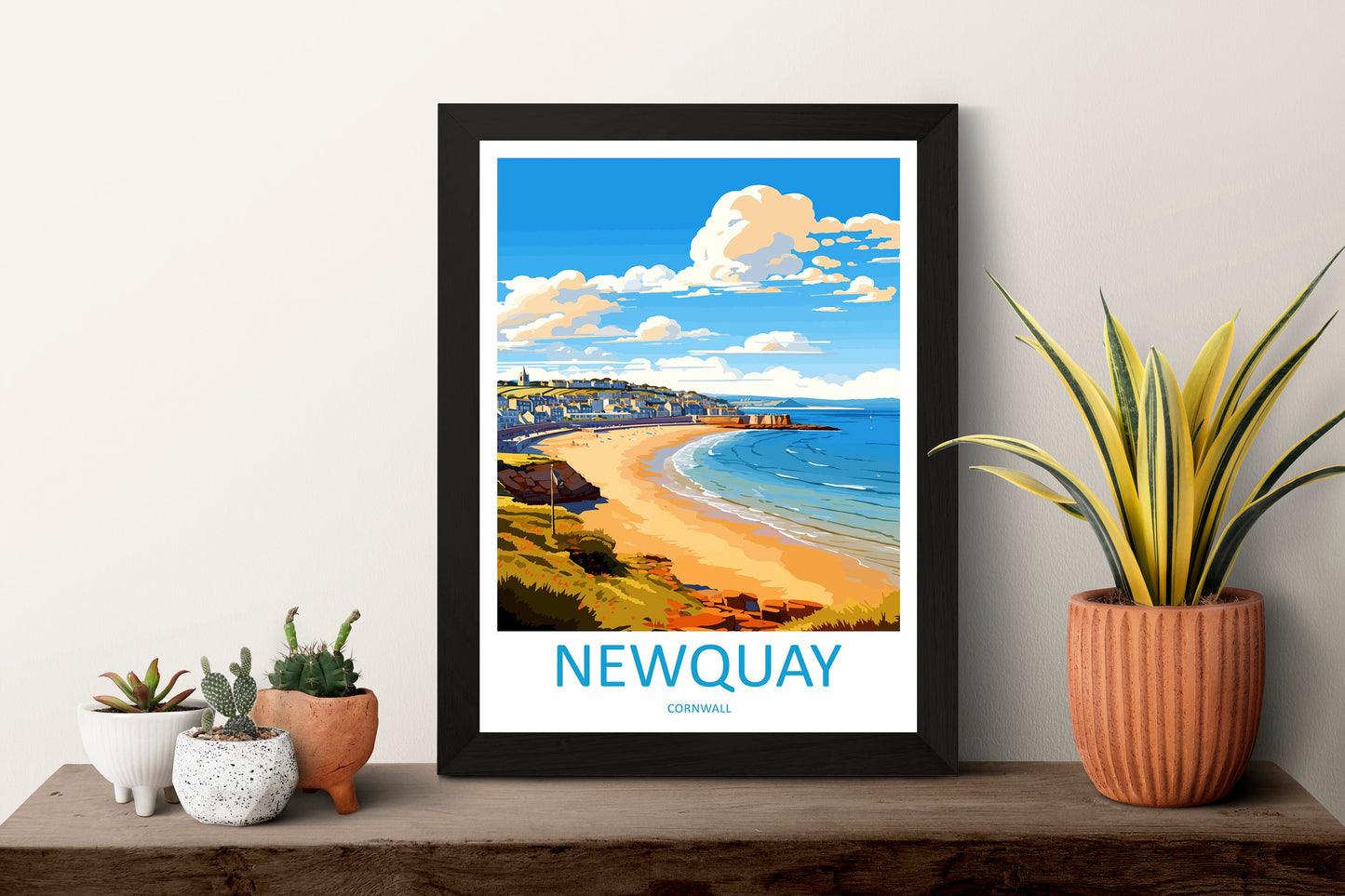 Newquay Travel Print Wall Art Newquay Wall Hanging Home Décor Newquay Gift Art Lovers Cornwall Art Newquay Gift