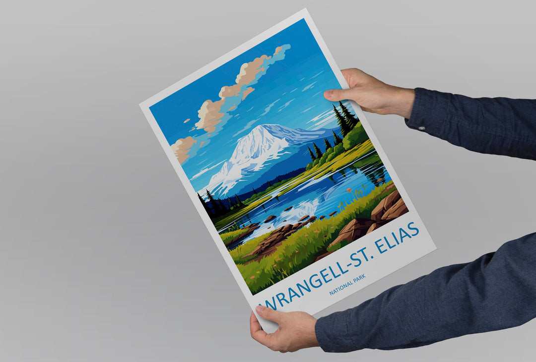 Wrangell-St. Elias National Park Travel Print Wall Art Wrangell-St. Elias National Park Wall Hanging Home Décor Wrangell-St. Elias National