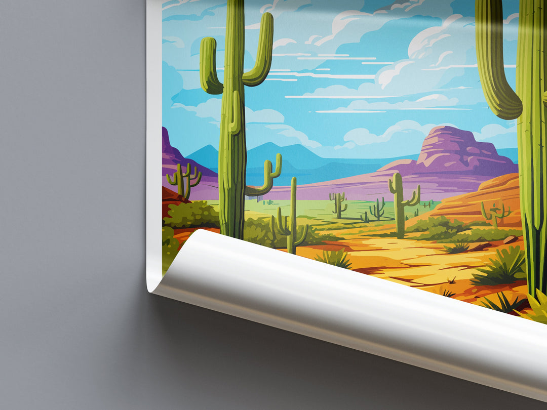 Saguaro National Park Travel Print Wall Art Saguaro National Park Wall Hanging Home Décor Saguaro National Park Gift Art Lovers Arizona Art