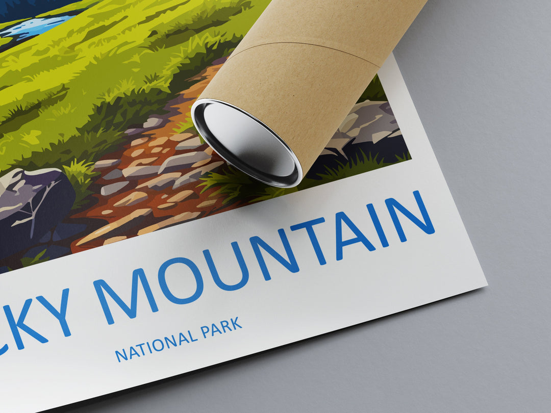 Rocky Mountain National Park Travel Print Wall Art Rocky Mountain Wall Hanging Home Décor Rocky Mountain Gift Art Lovers Colorado Art