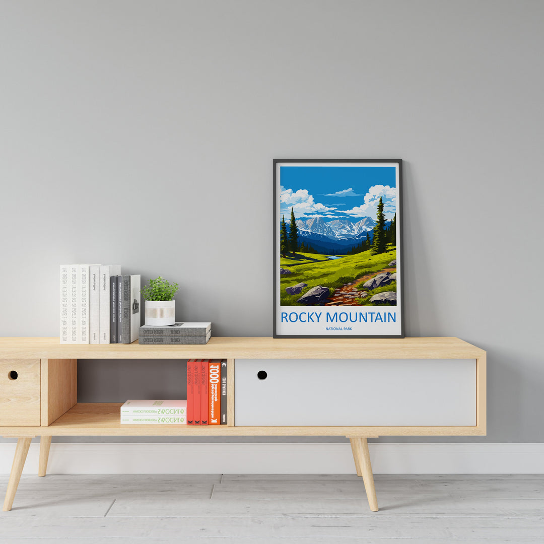 Rocky Mountain National Park Travel Print Wall Art Rocky Mountain Wall Hanging Home Décor Rocky Mountain Gift Art Lovers Colorado Art