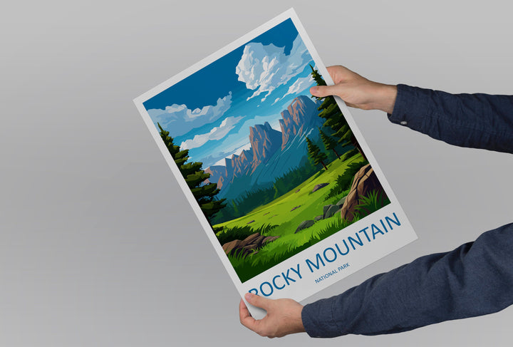 Rocky Mountain National Park Travel Print Wall Art Rocky Mountain Wall Hanging Home Décor Rocky Mountain Gift Art Lovers Colorado Art