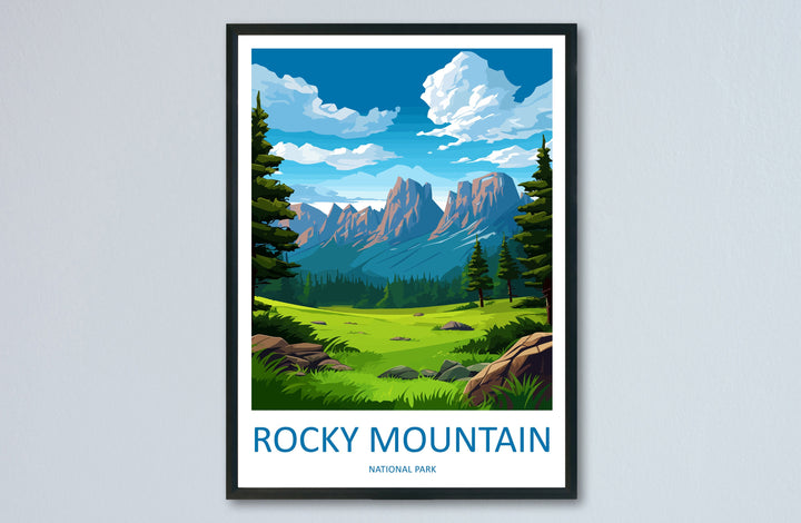 Rocky Mountain National Park Travel Print Wall Art Rocky Mountain Wall Hanging Home Décor Rocky Mountain Gift Art Lovers Colorado Art