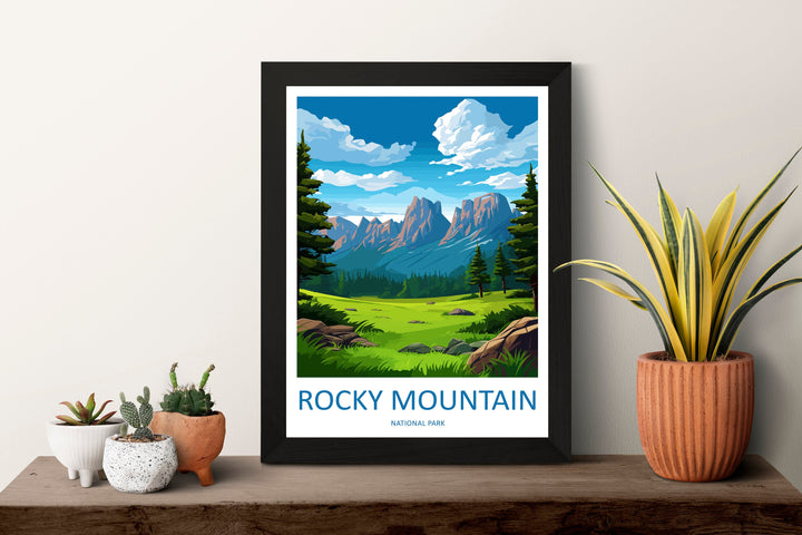 Rocky Mountain National Park Travel Print Wall Art Rocky Mountain Wall Hanging Home Décor Rocky Mountain Gift Art Lovers Colorado Art