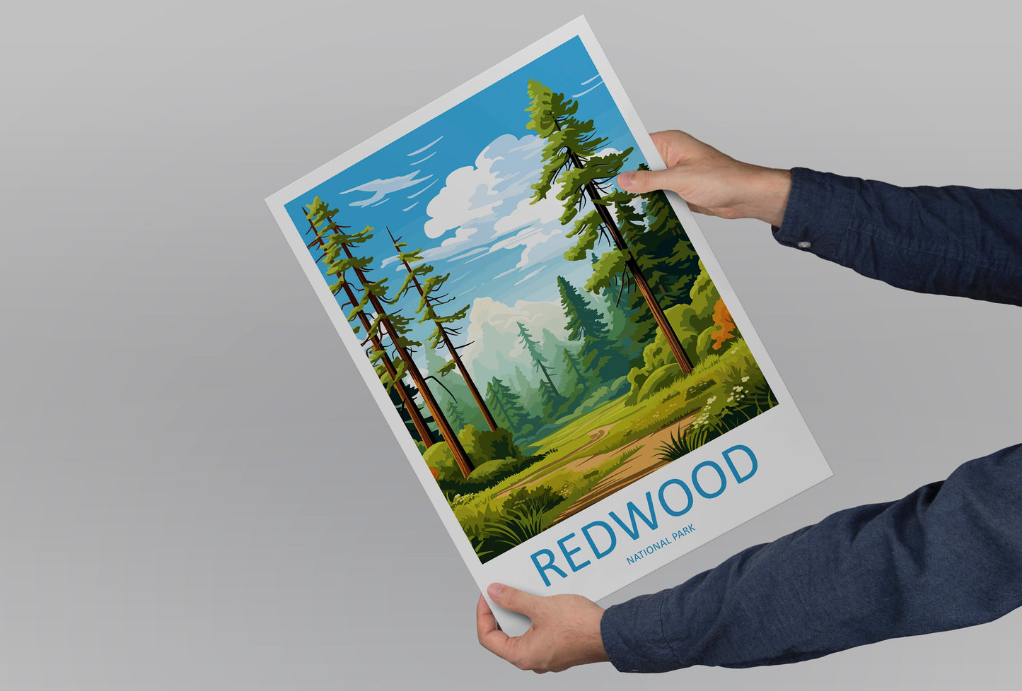 Redwood National Park Travel Print Wall Art Redwood Wall Hanging Home Décor Redwood Gift Art Lovers California Art Lover Gift