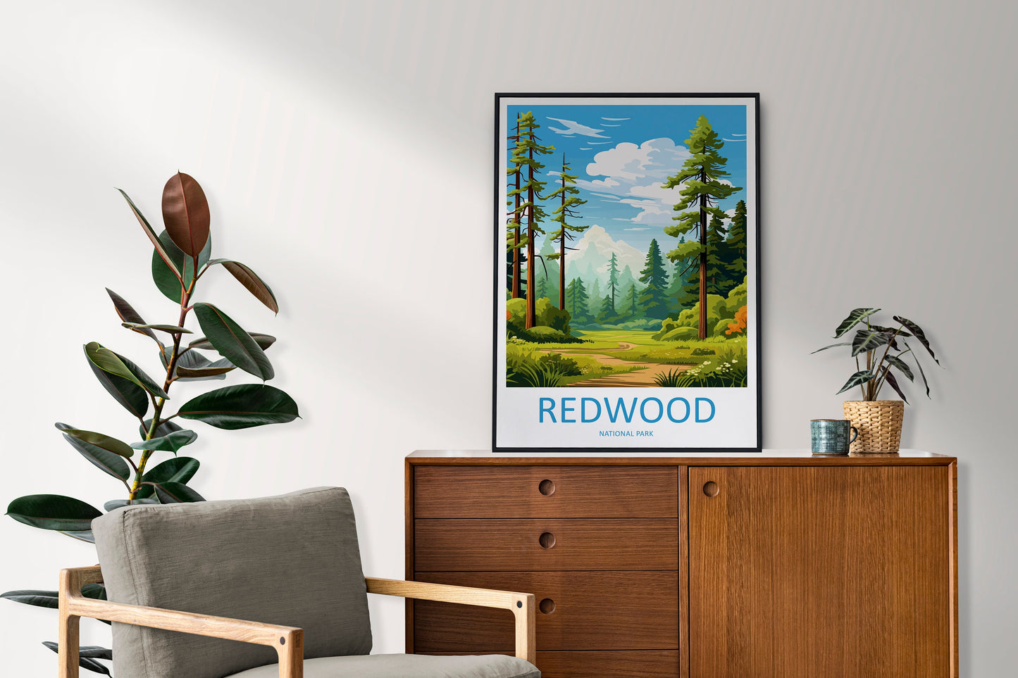 Redwood National Park Travel Print Wall Art Redwood Wall Hanging Home Décor Redwood Gift Art Lovers California Art Lover Gift