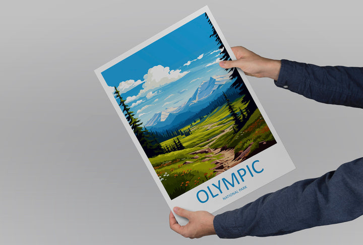 Olympic National Park Travel Print Wall Art Olympic National Park Wall Hanging Home Décor Olympic National Park Art Gift Poster