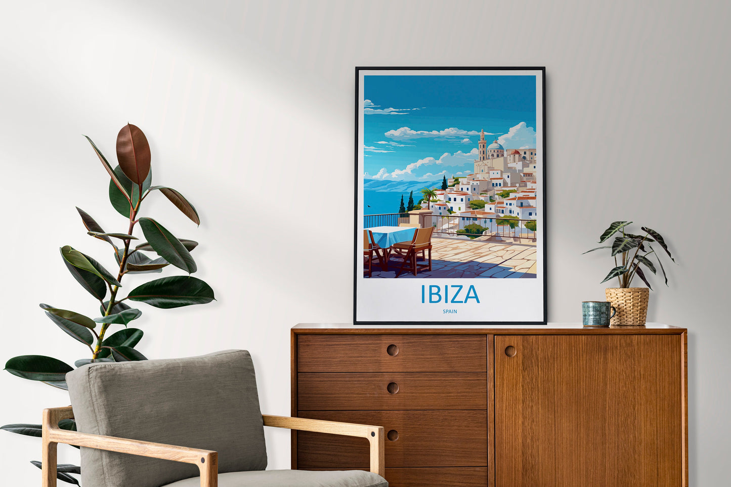 Ibiza Travel Print Wall Art Ibiza Wall Hanging Home Décor Ibiza Gift Art Lovers Spain Art Lover Gift Ibiza Wall Décor Ibiza Spain Print