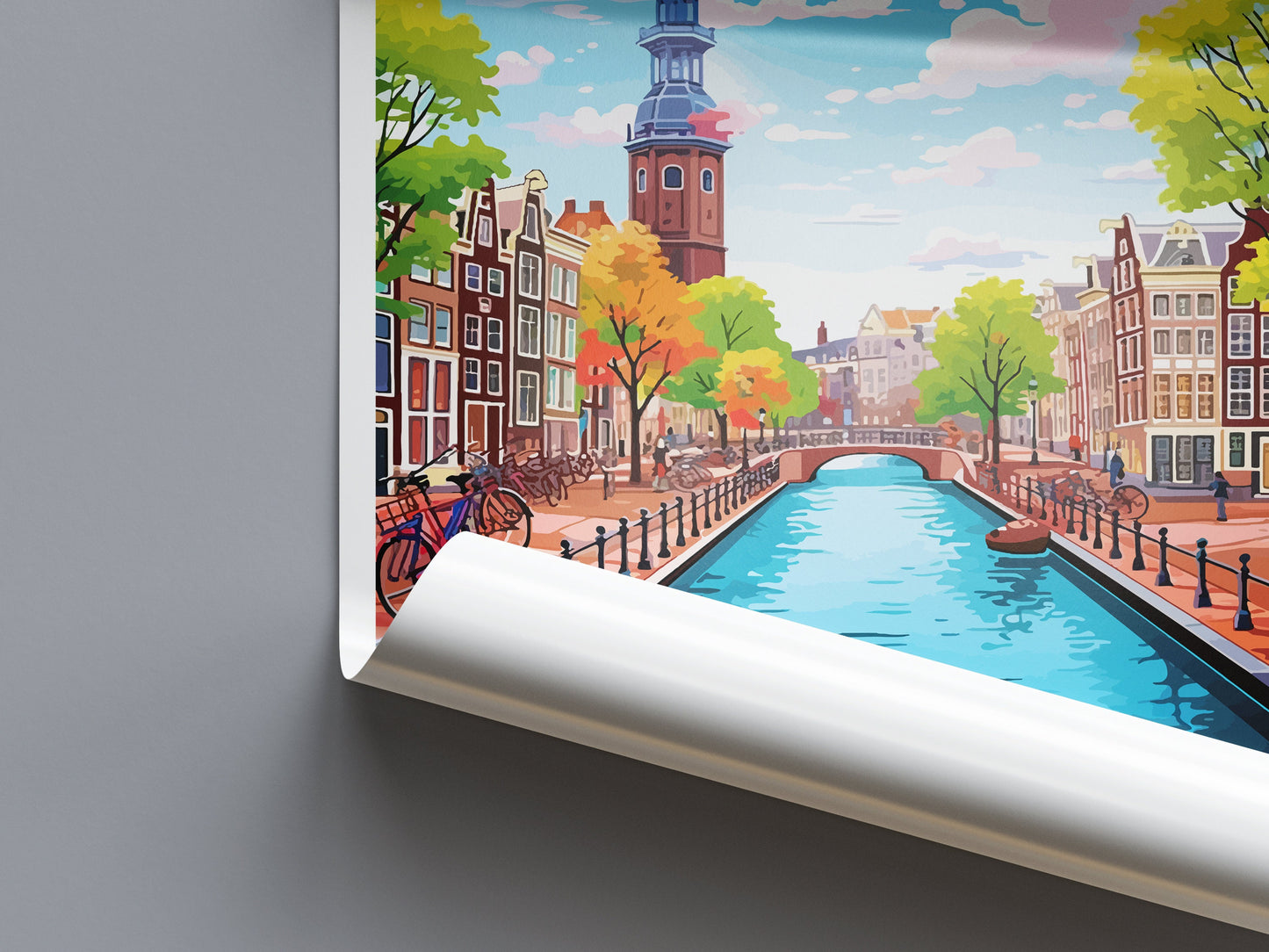 Amsterdam Travel Print Wall Art Amsterdam Wall Hanging Home Décor Amsterdam Gift Art Lovers Netherlands Art Lover Gift Amsterdam Decor
