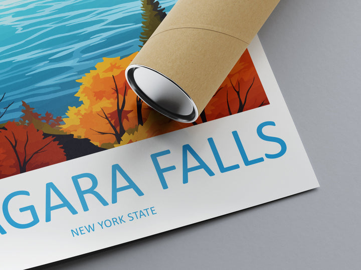 Niagara Falls Travel Print Wall Art Niagara Falls Wall Hanging Home Décor Niagara Falls Gift Art Lovers New York State Art Gift Lover Print