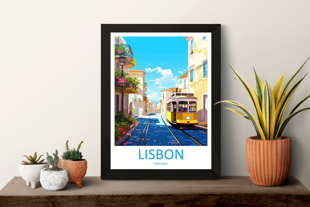 Lisbon Travel Print Wall Art Lisbon Wall Hanging Home Décor Lisbon Gift Art Lovers Portugal Art Lover Gift Lisbon Poster
