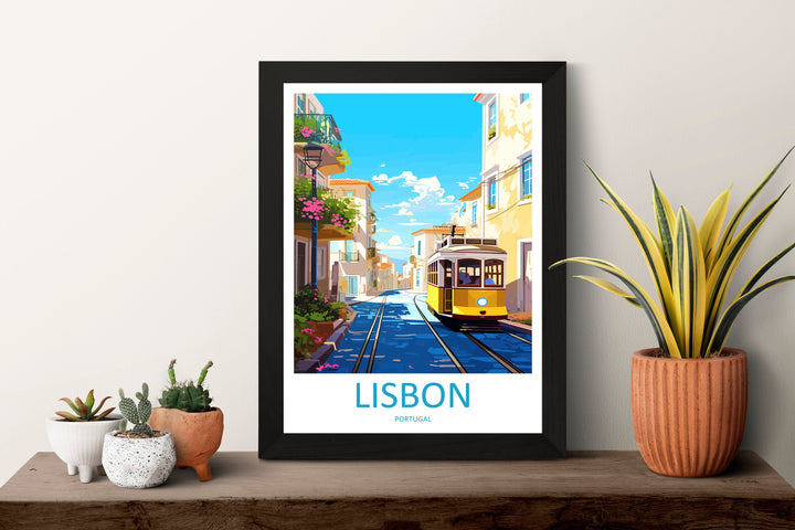 Lisbon Travel Print Wall Art Lisbon Wall Hanging Home Décor Lisbon Gift Art Lovers Portugal Art Lover Gift Lisbon Poster