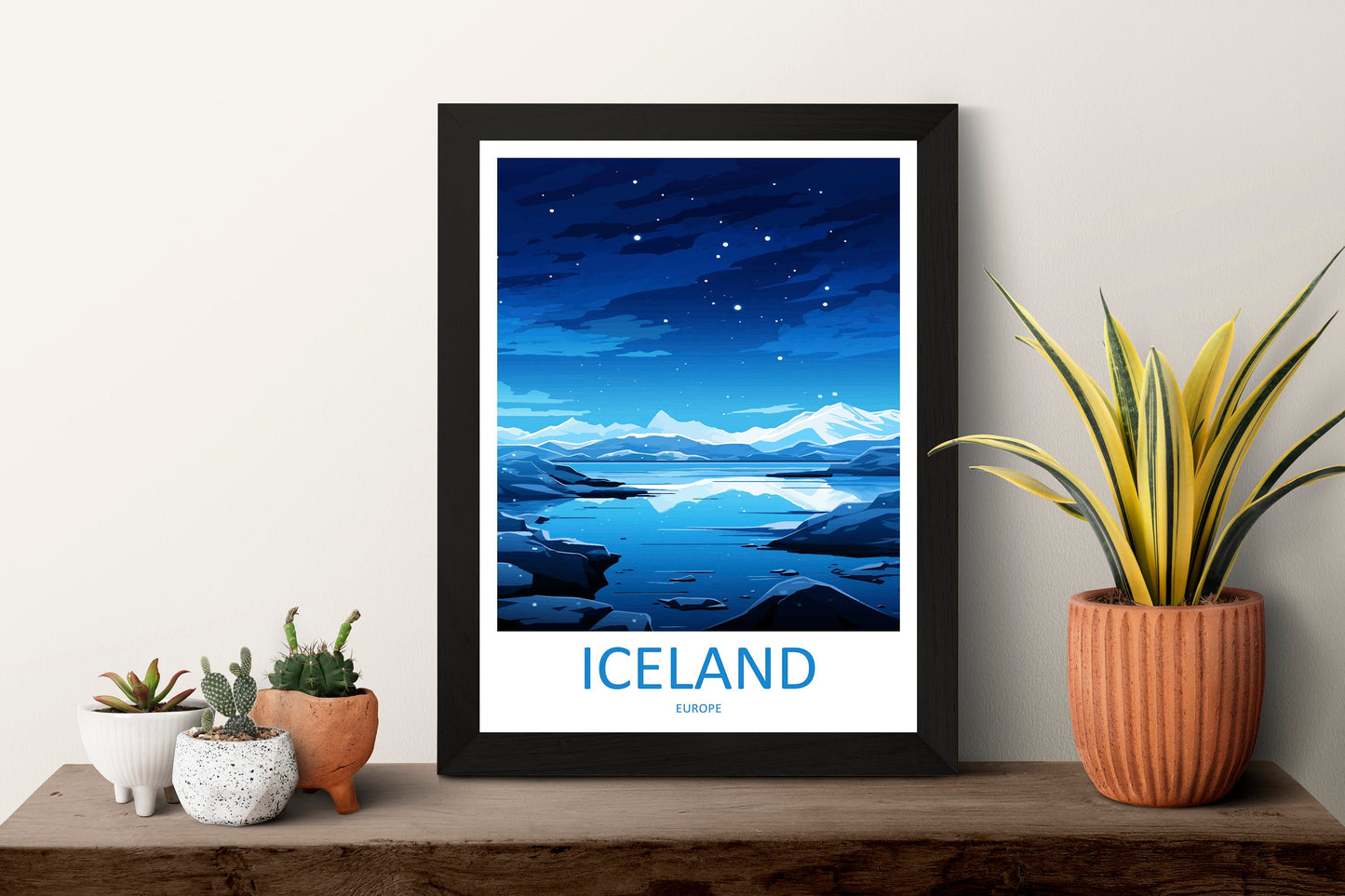 Iceland Travel Print Wall Art Iceland Wall Hanging Home Décor Iceland Gift Art Lovers Iceland Art Lover Gift Decor