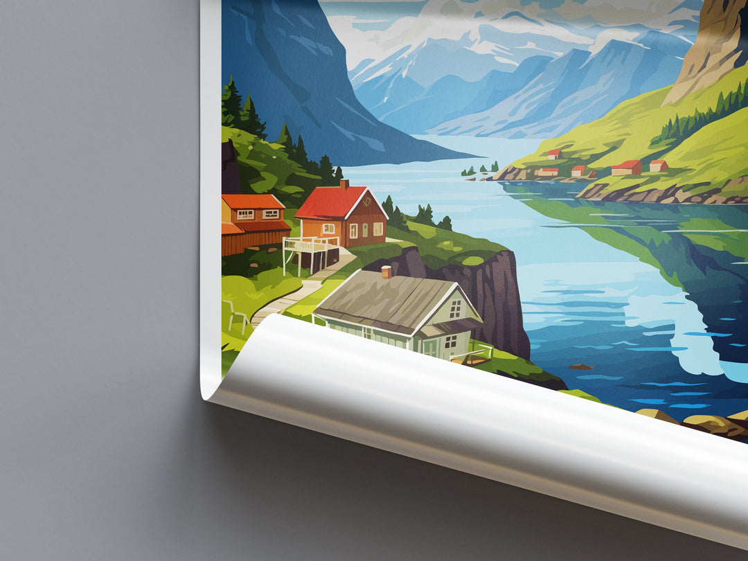 The Fjords Travel Print The Fjords Norway Home Décor The Fjords Art Print Norwegian Mountains Room Print For Scandinavian Mountains Gift Art