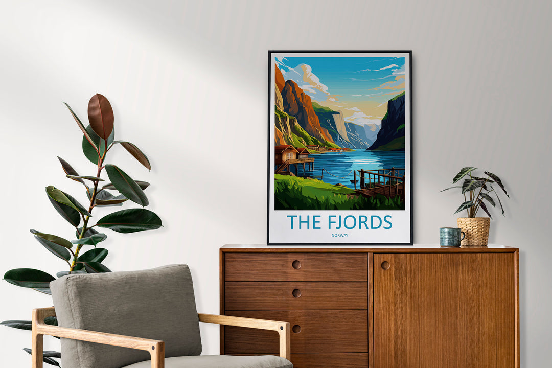 The Fjords Travel Print The Fjords Norway Home Décor The Fjords Art Print Norwegian Mountains Room Print For Scandinavian Mountains Gift Art