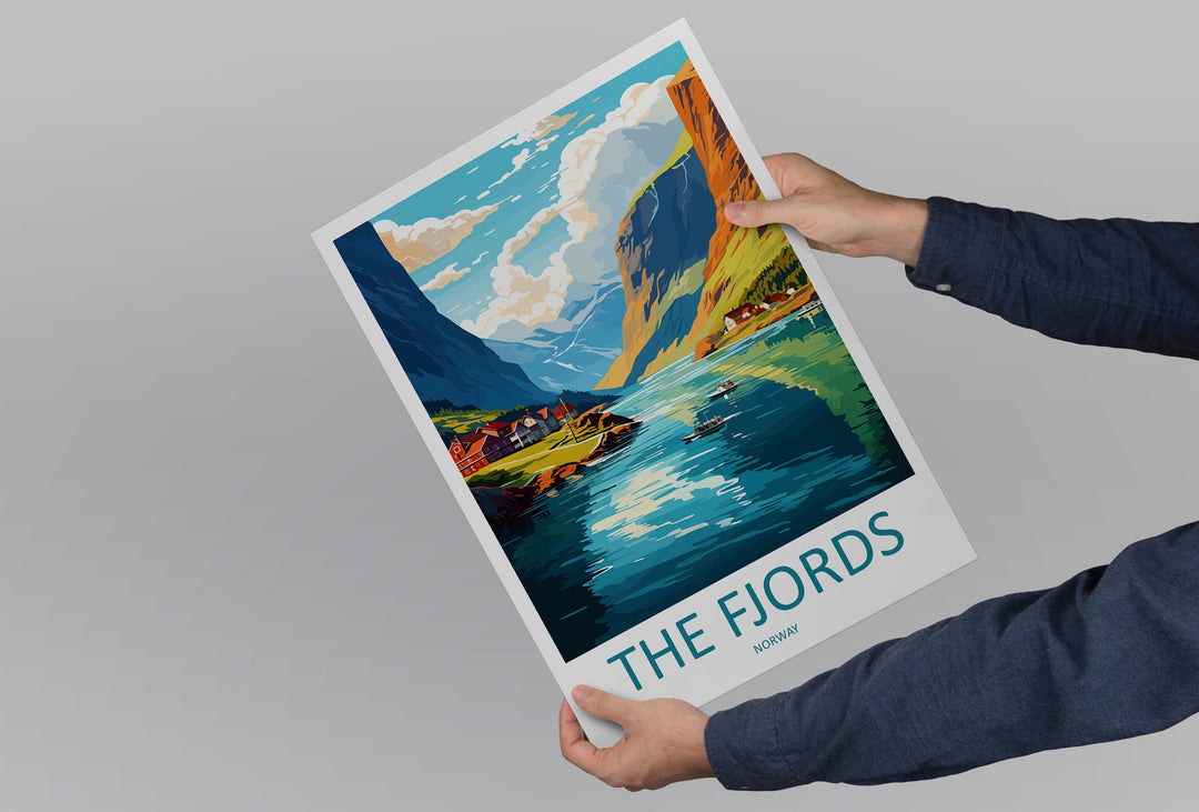 The Fjords Travel Print The Fjords Norway Home Décor The Fjords Art Print Norwegian Mountains Room Print For Scandinavian Mountains Gift Art