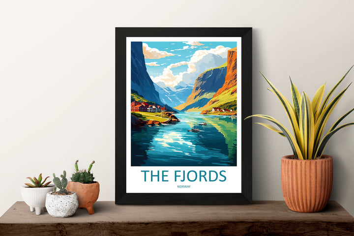 The Fjords Travel Print The Fjords Norway Home Décor The Fjords Art Print Norwegian Mountains Room Print For Scandinavian Mountains Gift Art