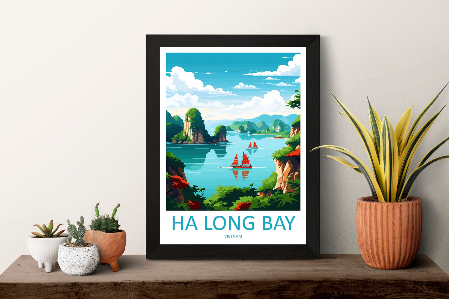 Ha Long Bay Travel Print Wall Art Ha Long Bay Wall Hanging Home Décor Ha Long Bay Gift Art Lovers Vietnam Art Lover Gift Ha Long Bay islands