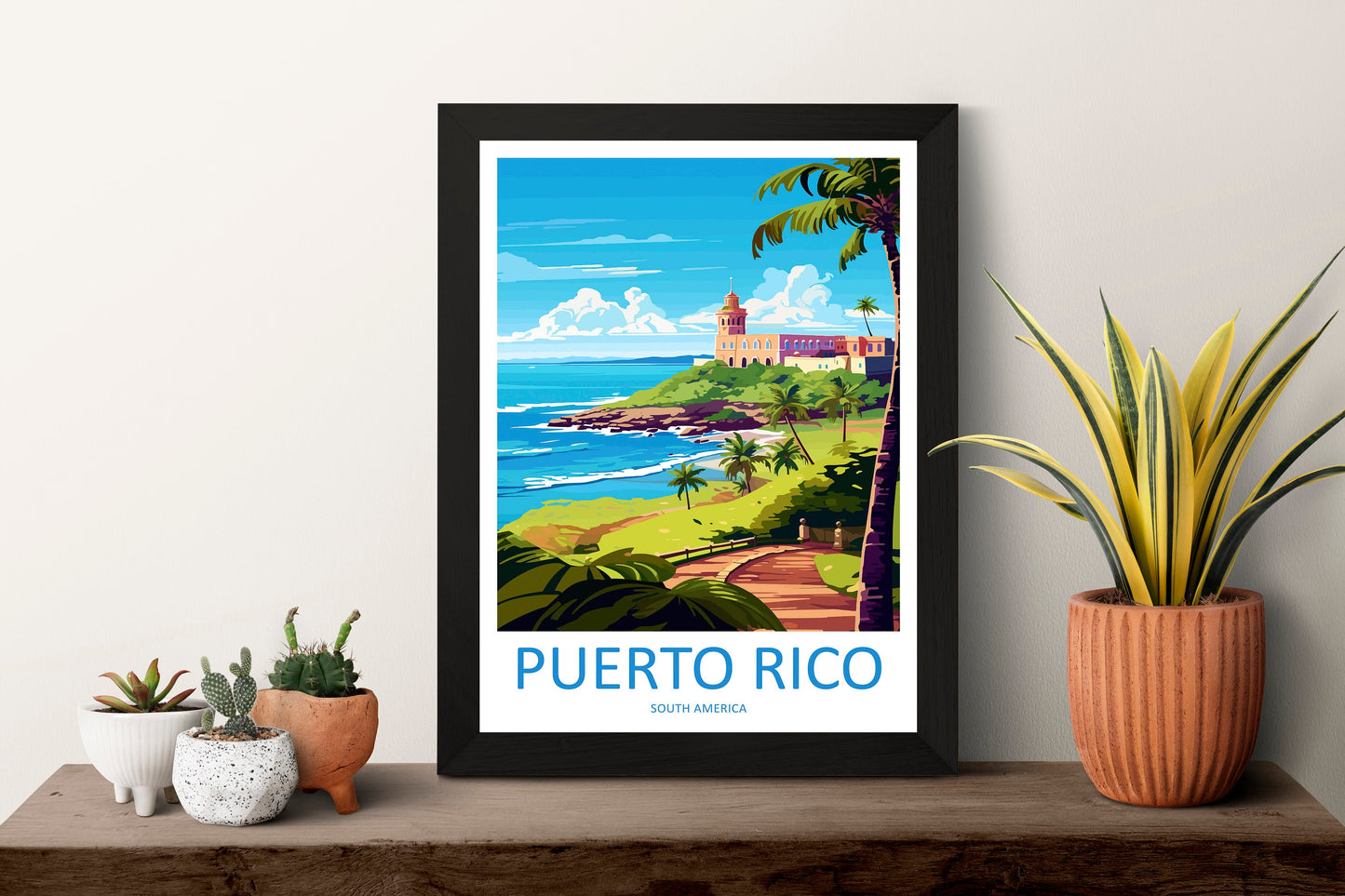 Puerto Rico Travel Print Wall Art Puerto Rico Wall Hanging Home Décor Puerto Rico Gift Art Lovers Wall Art Caribbean Travel Print Poster