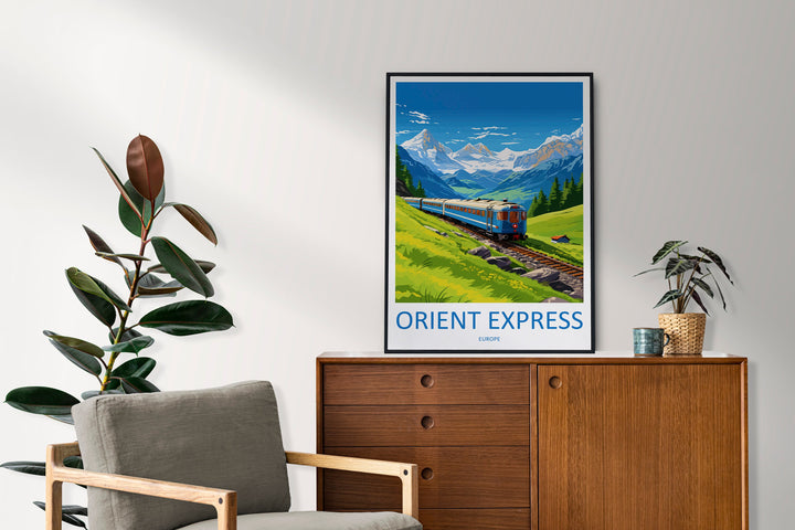 Orient Express Travel Print Wall Art Orient Express Wall Hanging Home Décor Orient Express Gift Art Lovers Europe Art Lover Gift Europe Deco