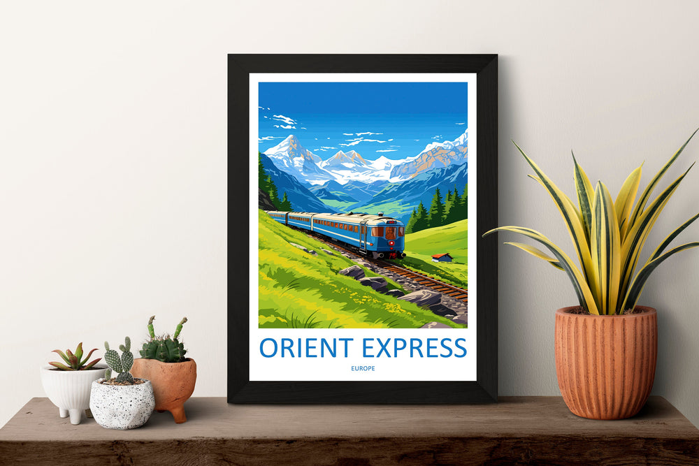 Orient Express Travel Print Wall Art Orient Express Wall Hanging Home Décor Orient Express Gift Art Lovers Europe Art Lover Gift Europe Deco