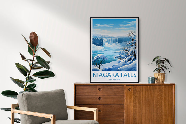 Niagara Falls Travel Print Wall Art Niagara Falls Wall Hanging Home Décor Niagara Falls Gift Art Lovers New York State Art Gift Lover Print