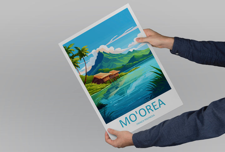 Mo'orea Travel Print Wall Art Mo'orea Wall Hanging Home Décor Mo'orea Gift Art Lovers French Polynesia Art Lover Gift Mo'orea Gift