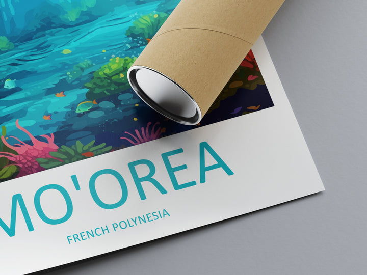 Mo'orea Travel Print Wall Art Mo'orea Wall Hanging Home Décor Mo'orea Gift Art Lovers French Polynesia Art Lover Gift Mo'orea Gift