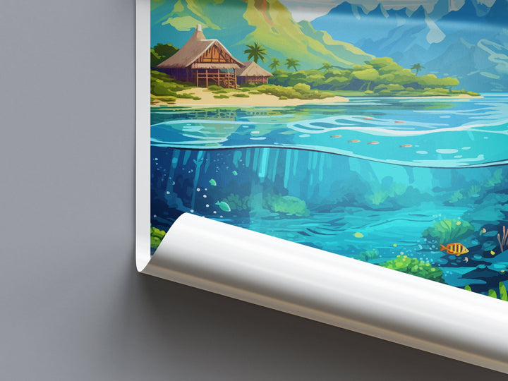 Mo'orea Travel Print Wall Art Mo'orea Wall Hanging Home Décor Mo'orea Gift Art Lovers French Polynesia Art Lover Gift Mo'orea Gift
