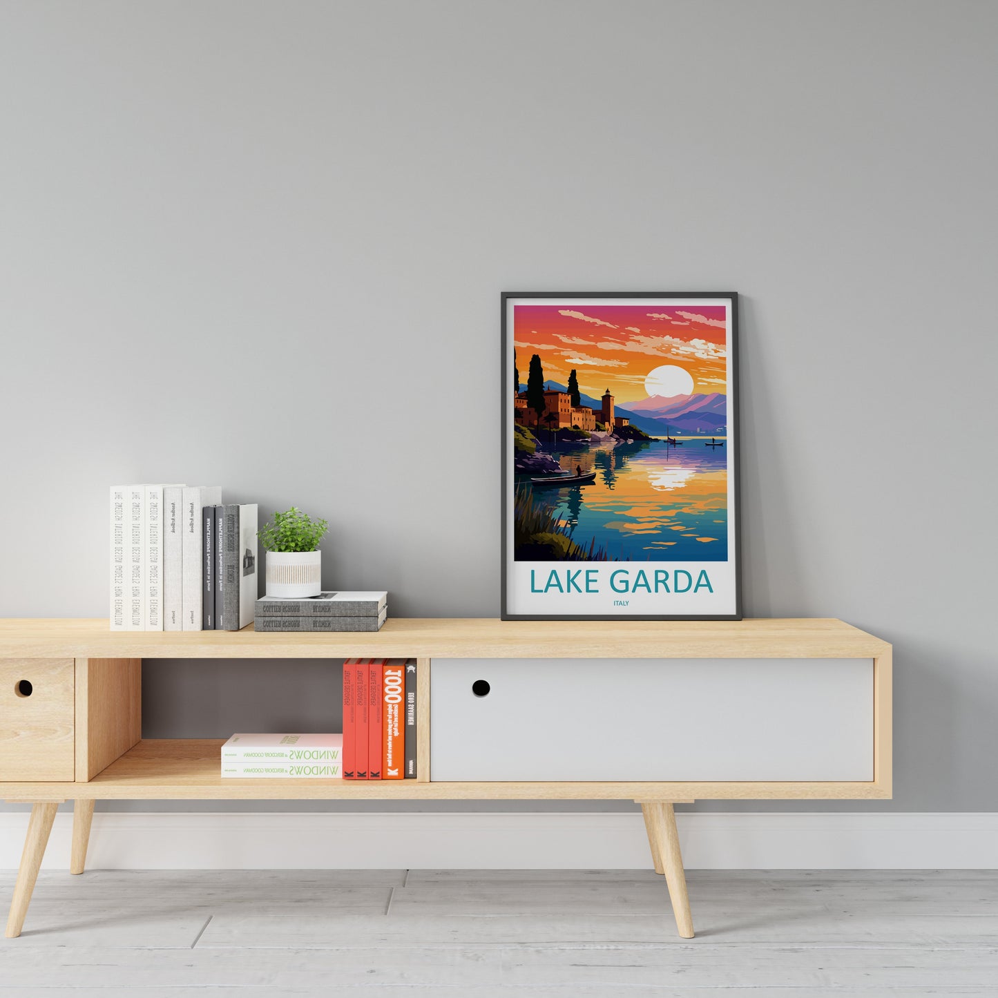 Lake Garda Travel Print Wall Art Lake Garda Wall Hanging Home Decoration Lake Garda Gift Art Lovers Wall Art Print Art Lake Garda Travel Art