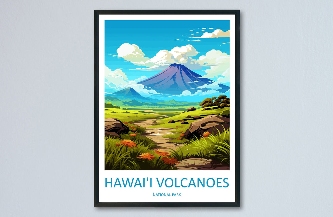 Hawai'i Volcanoes National Park Travel Print Wall Art Hawai'i Volcanoes Wall Hanging Home Décor Hawai'i Volcanoes Gift Art Lovers