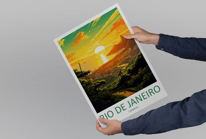 Rio De Janeiro Travel Print Wall Art Rio De Janeiro Wall Hanging Home Decor Rio De Janeiro Gift Art Lovers Wall Art Print Art Brazil Art