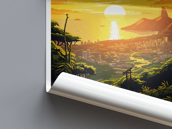 Rio De Janeiro Travel Print Wall Art Rio De Janeiro Wall Hanging Home Decor Rio De Janeiro Gift Art Lovers Wall Art Print Art Brazil Art