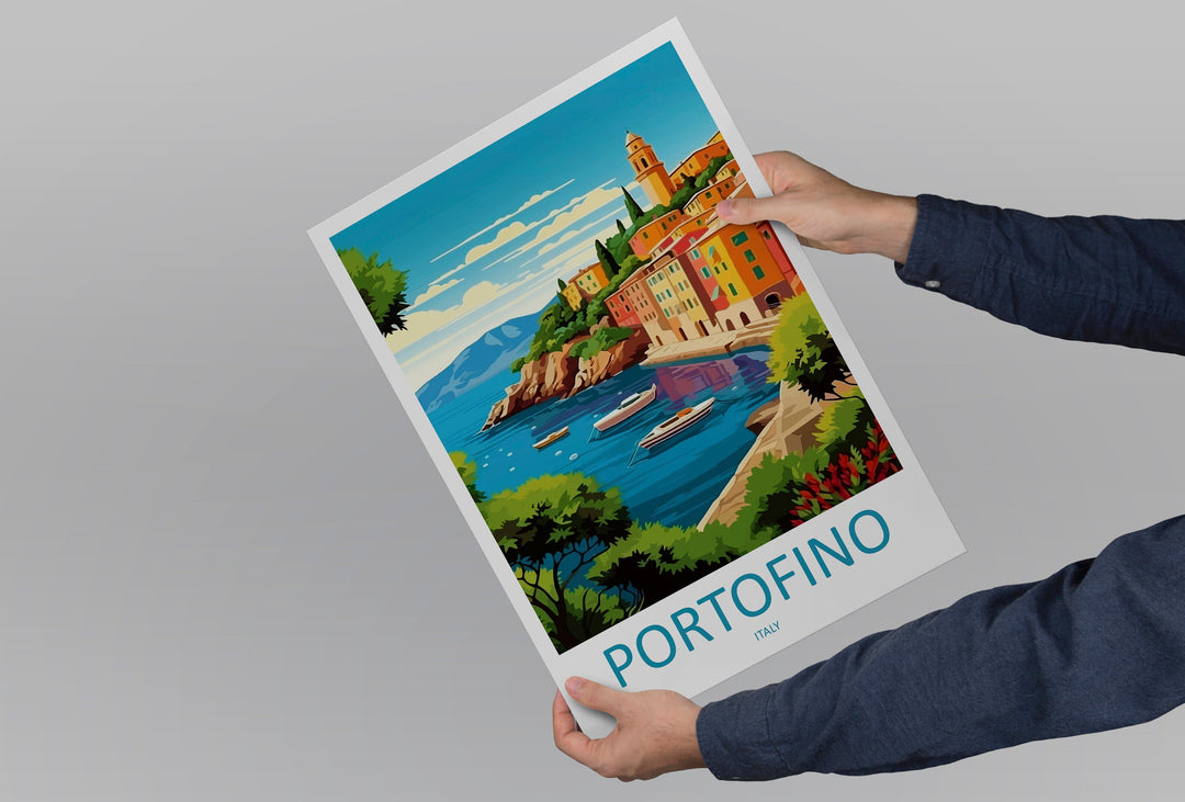 Portofino Travel Print Wall Art Portofino Wall Hanging Home Décor Portofino Gift Art Lovers Italy Art Lover Gift Portofino Print Portofino